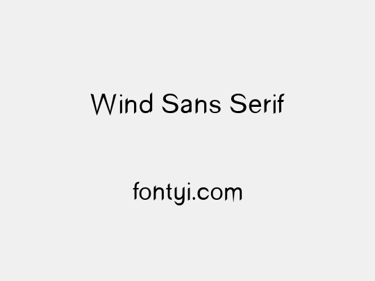 Wind Sans Serif