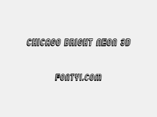 Chicago Bright Neon 3D