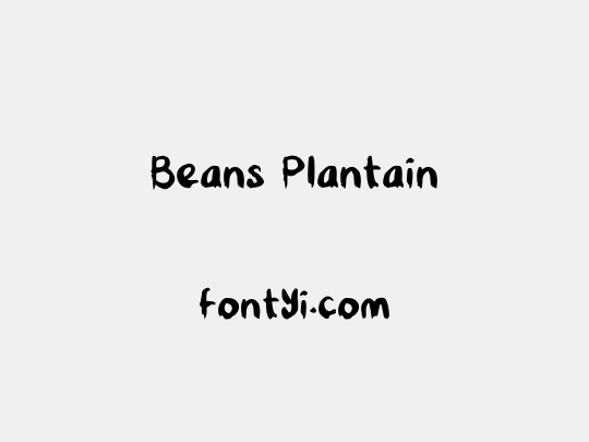 Beans Plantain