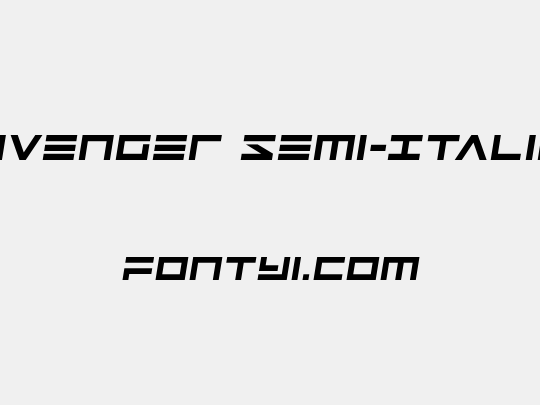 Avenger Semi-Italic