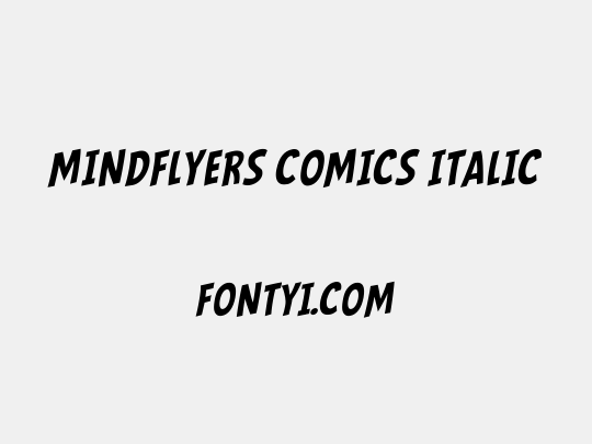 Mindflyers Comics Italic