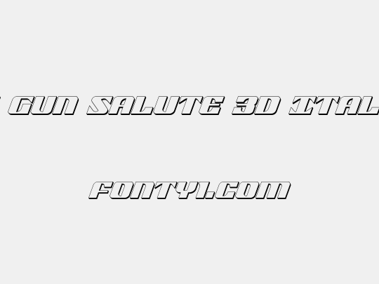 21 Gun Salute 3D Italic