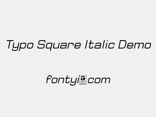 Typo Square Italic Demo
