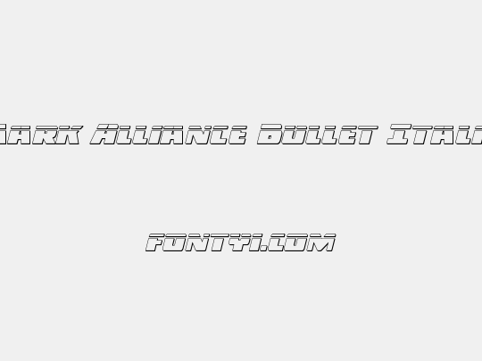 Dark Alliance Bullet Italic