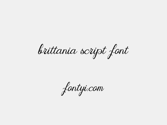 brittania script font