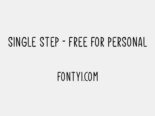 Single Step - Free For Personal