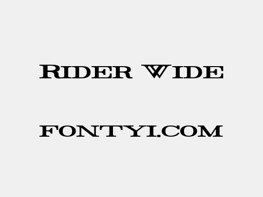 Rider Wide