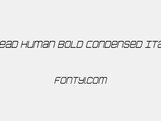 Head Human Bold Condensed Ital