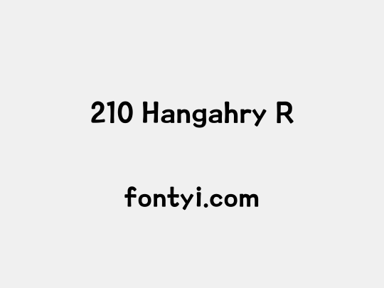210 Hangahry R