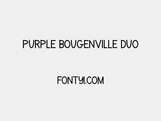 Purple Bougenville Duo