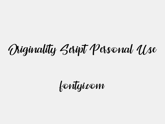Originality Script Personal Use