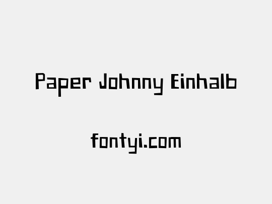 Paper Johnny Einhalb