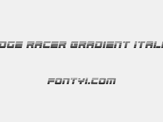 Edge Racer Gradient Italic