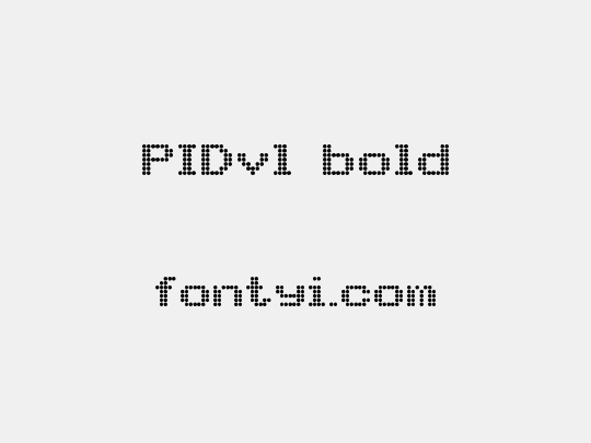 PIDvl bold
