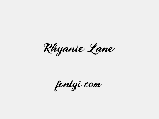Rhyanie Lane