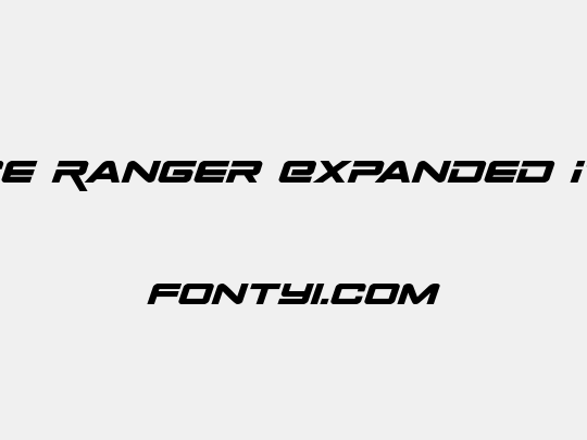 Space Ranger Expanded Italic