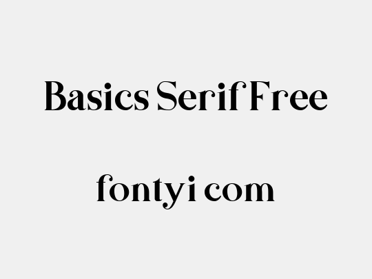 Basics Serif Free