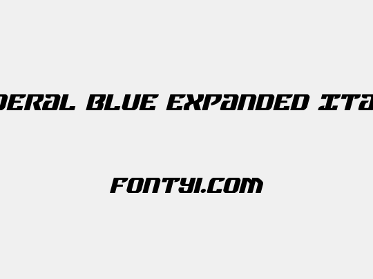 Federal Blue Expanded Italic