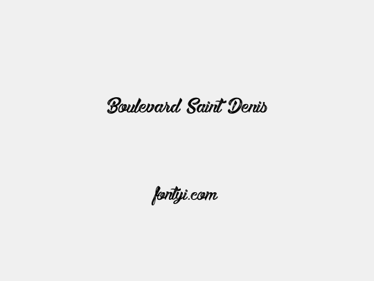 Boulevard Saint Denis