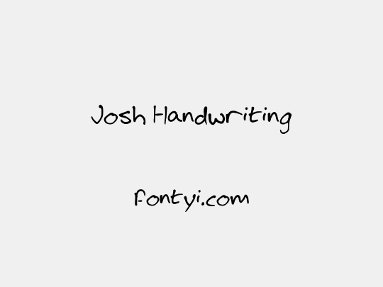 Josh Handwriting