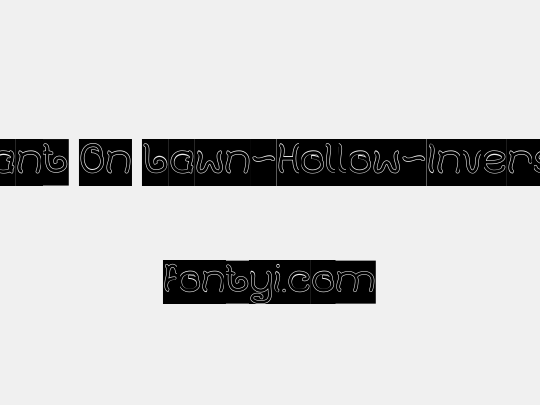 Plant On Lawn-Hollow-Inverse