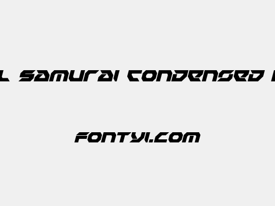 Royal Samurai Condensed Italic
