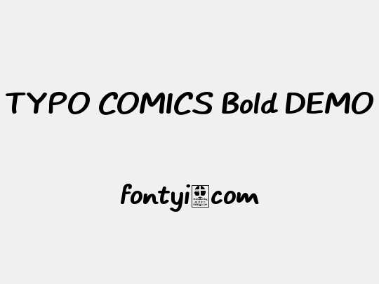 TYPO COMICS Bold DEMO