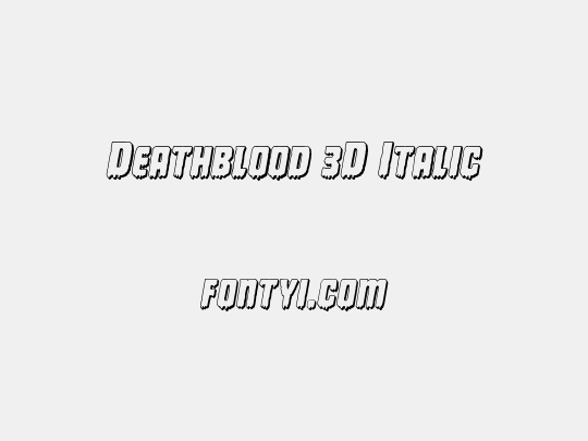 Deathblood 3D Italic