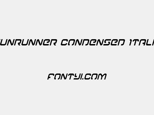 Gunrunner Condensed Italic