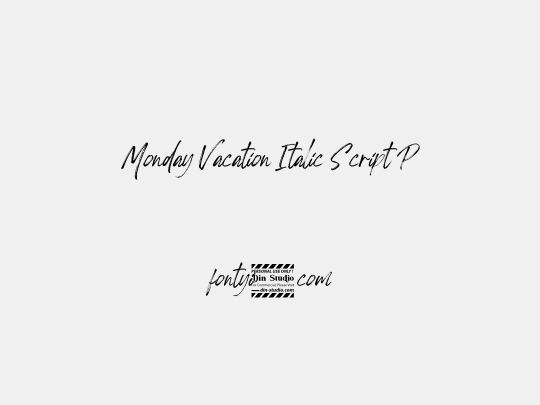 Monday Vacation Italic Script P