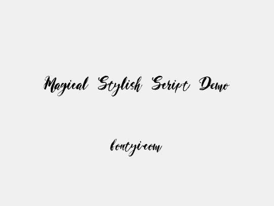 Magical Stylish Script Demo