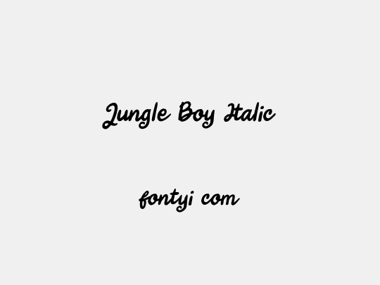Jungle Boy Italic