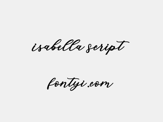 Isabella Script