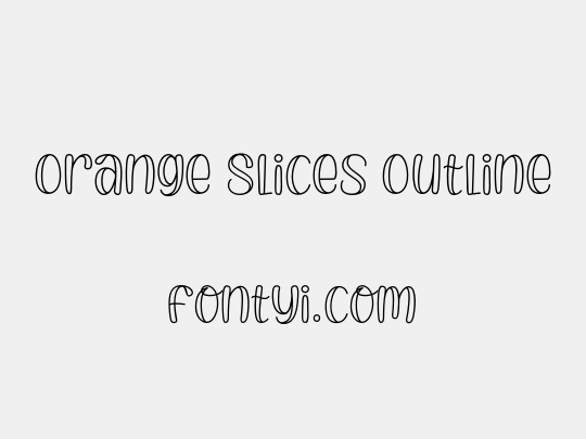 Orange Slices Outline