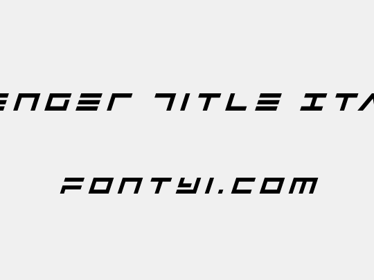 Avenger Title Italic