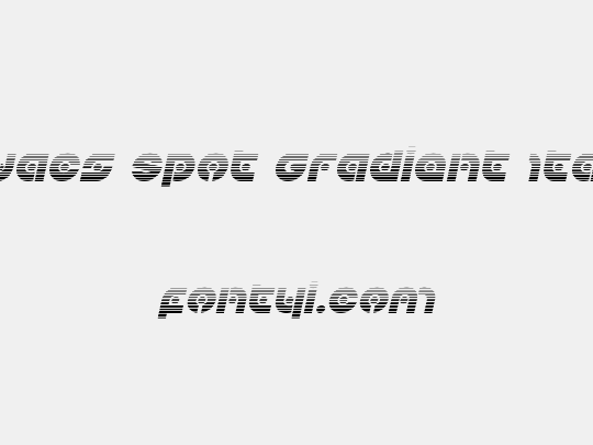 Kovacs Spot Gradient Italic