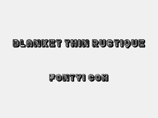 Blanket Thin Rustique