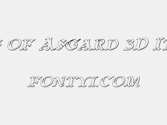 Wars of Asgard 3D Italic