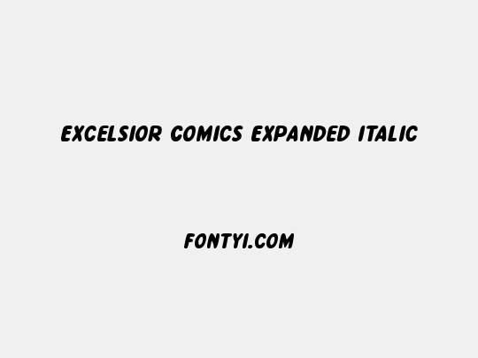 Excelsior Comics Expanded Italic