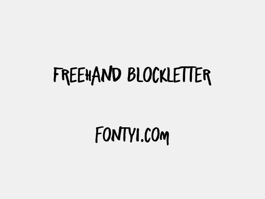 Freehand Blockletter