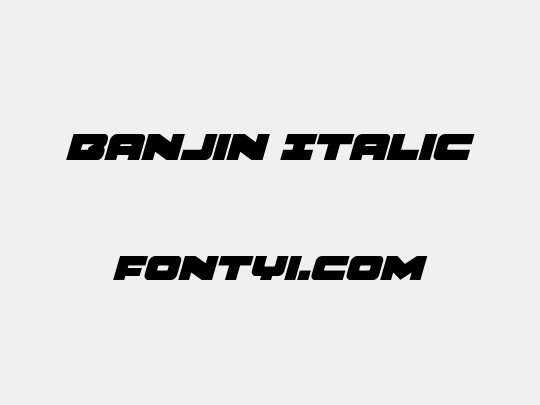 Banjin Italic