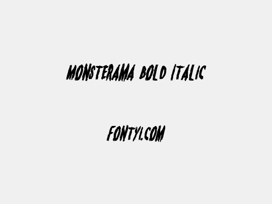 Monsterama Bold Italic