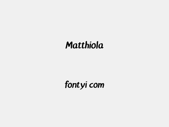 Matthiola