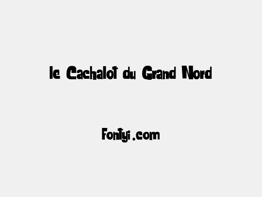 le Cachalot du Grand Nord