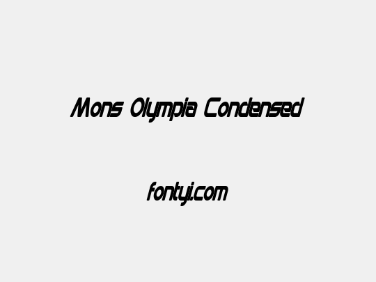 Mons Olympia Condensed