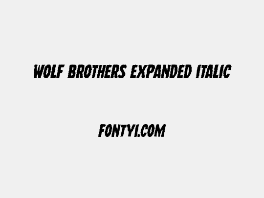 Wolf Brothers Expanded Italic