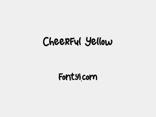 Cheerful Yellow