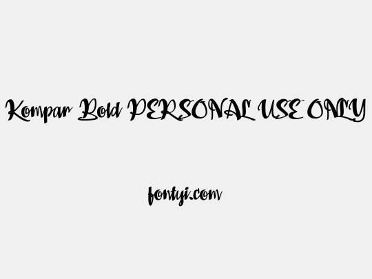 Kompar Bold PERSONAL USE ONLY