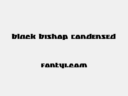 Black Bishop Condensed