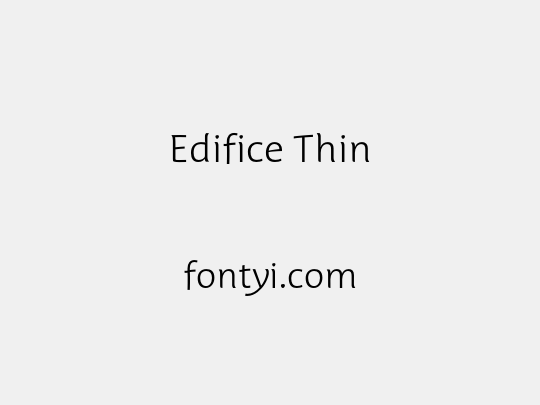 Edifice Thin